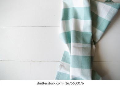 Buffalo Check On Shiplap Background