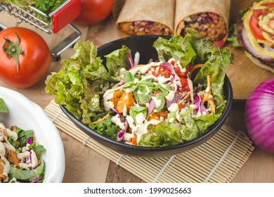 Buffalo Chicken Salad On A Table