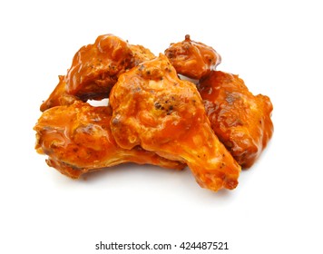 buffalo chicken wings isolated on white 