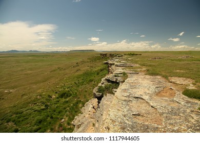 The Buffalo Jump Hill At First Peoples Buffalo Jump State Park In Montana