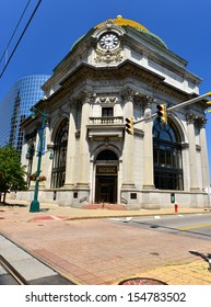 BUFFALO - JUNE 26 : The Buffalo Savings Bank In Buffalo,NY On June 26,2013. The Building Opened In May 1901.Its Gold-leafed Dome Measures 23 Feet Tall And 56 Feet In Diameter. 