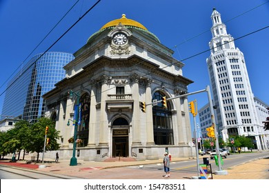 BUFFALO - JUNE 26 : The Buffalo Savings Bank In Buffalo,NY On June 26,2013. The Building Opened In May 1901.Its Gold-leafed Dome Measures 23 Feet Tall And 56 Feet In Diameter. 