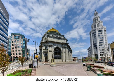 Buffalo, New York - May 8, 2016:  The Buffalo Savings Bank is a neoclassical, Beaux-??Arts style bank branch building located at 1 Fountain Plaza in downtown Buffalo, New York.