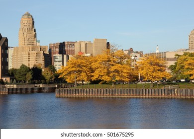 Buffalo, NY Skyline Late Afternoon In October