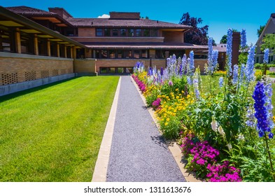 Buffalo, NY / USA -06-21-2014: The Darwin D. Martin House Complex, Also Known As The Darwin Martin House National Historic Landmark, Was Designed By Frank Lloyd Wright And Built Between 1903 And 1905.