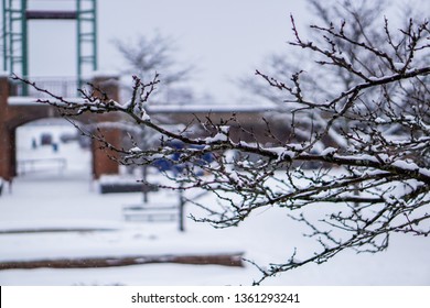 Buffalo, NY / USA - February 10, 2018: Harsh Cold Months Of Buffalo