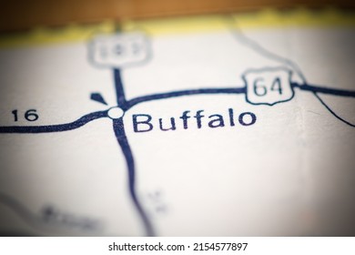 Buffalo. Oklahoma. USA On A Geography Map.