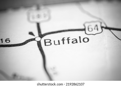 Buffalo. Oklahoma. USA On A Geography Map.