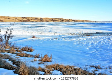 Buffalo Pound Lake In The Winter Time 