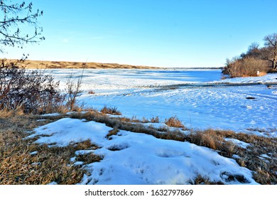 Buffalo Pound Lake In The Winter Time 