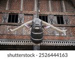 a buffalo statue that is usually always in front of tongkonan or Toraja traditional houses