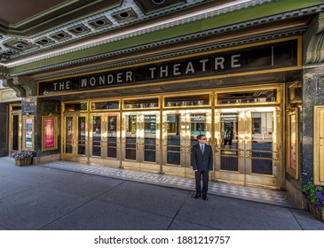 Buffalo, United States-April 14, 2020: Buffalo, NY, Famous Theater District In City Downtown