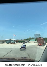 Buffalo,NY/USA- July10, 2019: Crossing USA And Canada Border