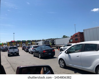 Buffalo,NY/USA- July10, 2019: Crossing USA And Canada Border