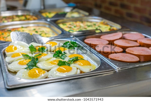 Buffet Breakfast Set Restaurant Close Stock Photo (Edit Now) 1043571943