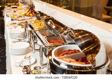 Buffet Line Of Lunch And Dinner