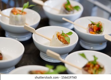 Buffet style food in trays - a series of RESTAURANT images