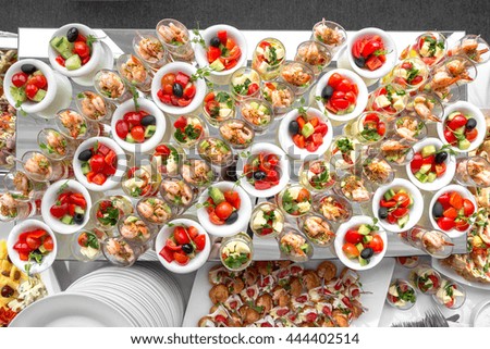 Buffet table