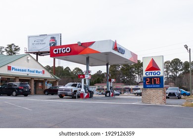Buford, Georgia - Jan 20th 2021: Citgo Gas Station in Buford, Georgia