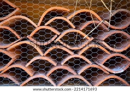 bug hotel insect superimposed mesh tiles house cabin for wild insects in nature forest reserve hut