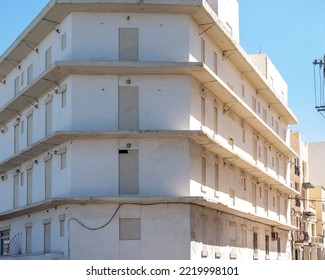 Bugibba, Malta, 13 Sep 2022: A Building Without Windows And Doors, Blocked Entrance 