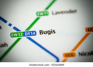 Bugis Station Singapore Metro Map Stock Photo 553165849 | Shutterstock