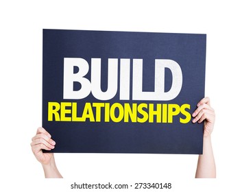 Build Relationships Card Isolated On White