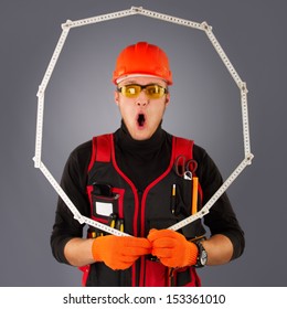 Builder with ruler