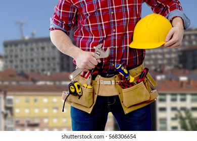 builder, worker with tools