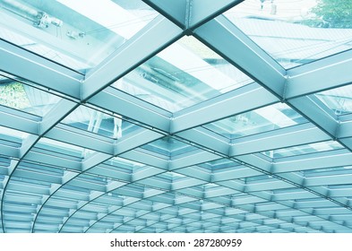 Building Abstract. Modern reinforced steel glass Wall - Powered by Shutterstock