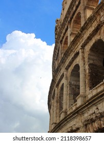  The Building Of The Ancient Ancient Arena Of The Roman Empire Colosseum. Part Of The Ancient Archaeological Ruins.