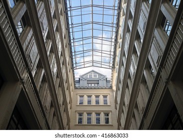 Building With Atrium And Sky View