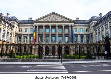 Building Of Belgian Federal Parliament In Brussels.