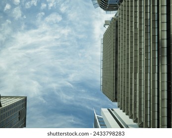 A building from below view. 