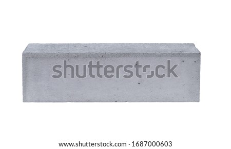 Building block concrete. Isolated on white background