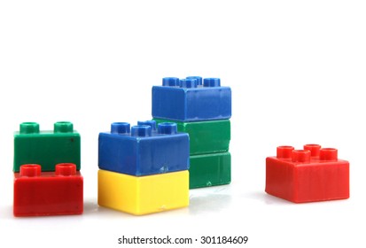 Building Blocks Isolated Against White Background Stock Photo 24375421 ...