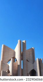 Building with blue sky without cloud