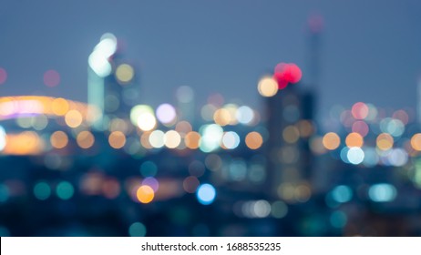 Building With Blurred Colorful Bokeh Background