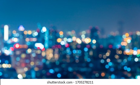 Building With Blurred Colorful Bokeh Background