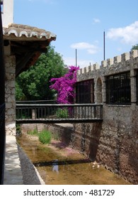 Building with a bridge