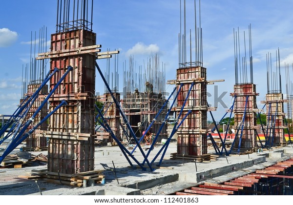 Building Cement Pillar Construct Site Stock Photo (Edit Now) 112401863