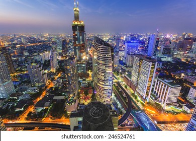 Building Cityscape In Bangkok, Thailand