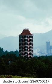 A building in the clouds