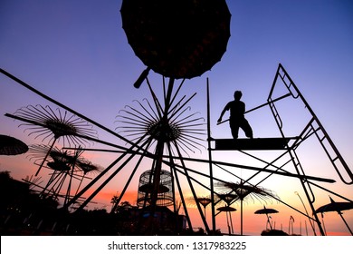 Building constructin at dusk #2