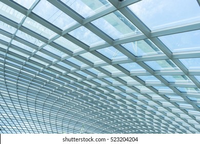 Building Construction Of Metal Steel Framework Outdoors