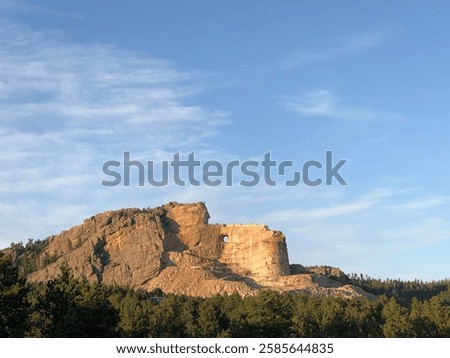Building Crazy Horse monument view