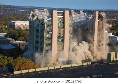 Building demolition by implosion - image 6 of a 10 shot sequence