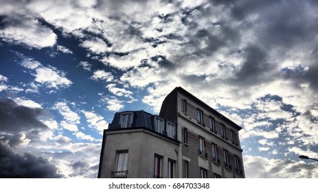 building in a dramatic sky