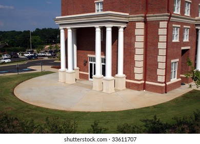 Building Exterior With Columns At The University Of Mississippi