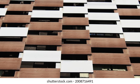building facade with plaid patterns
